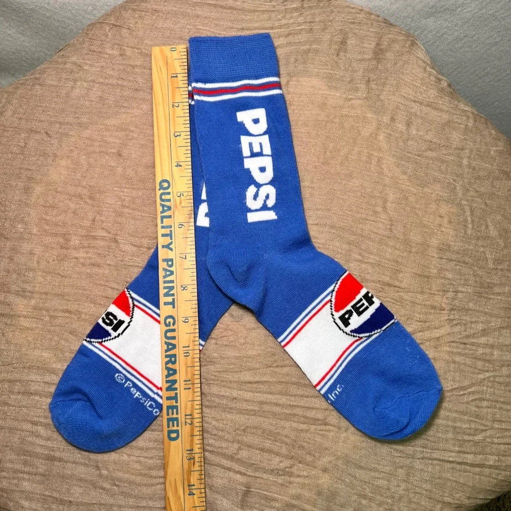 New Classic Pepsi Cola Crew Socks Blue Red White Retro Novelty Crew Unisex